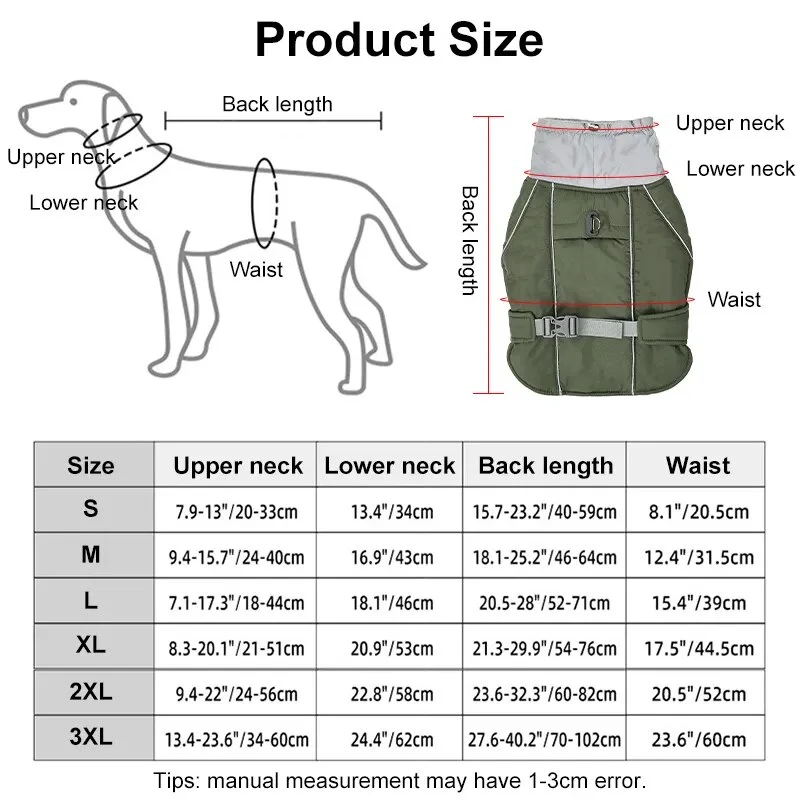 Manteau chien col réfléchissant