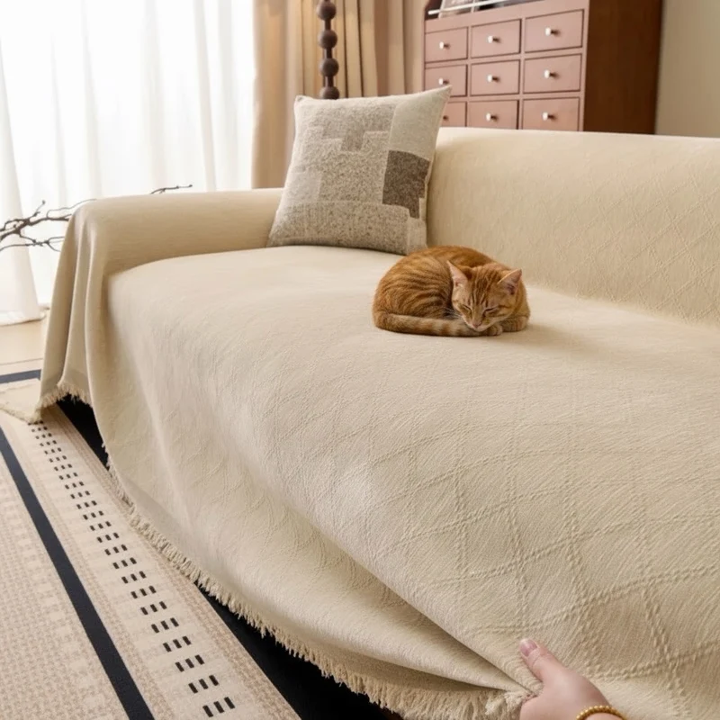 Housse de canapé chenille anti-poils - Nid Félin
