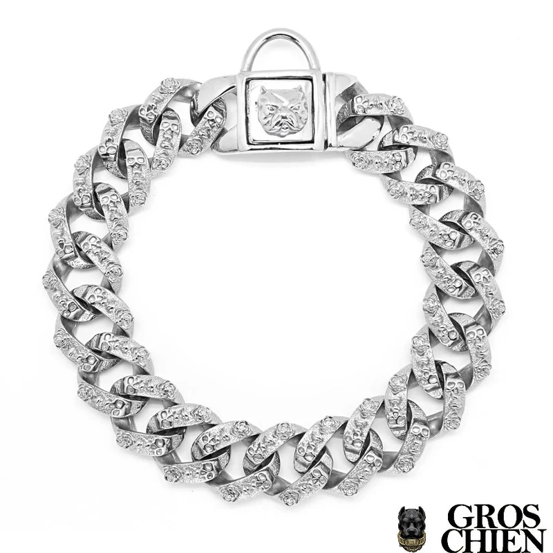COLLIER SILVER SKULL