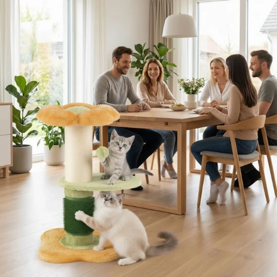 ARBRE A CHAT FLEUR | Design Coloré