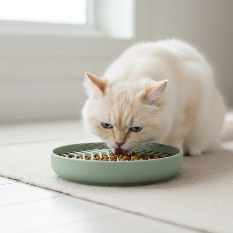 Gamelle anti glouton chat en siliconne - SlowFood