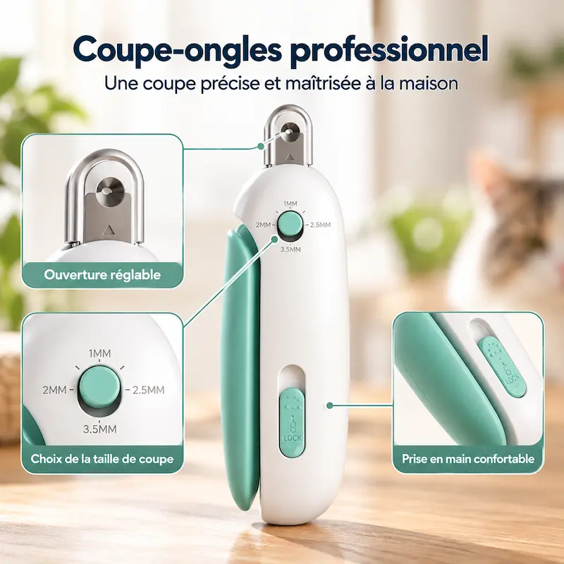 Coupe-ongles professionnel chat - Coupe précise | ClawPro