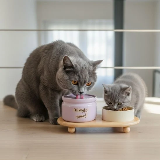 FONTAINE CHAT CERAMIQUE | Duo Céram’Fraîcheur