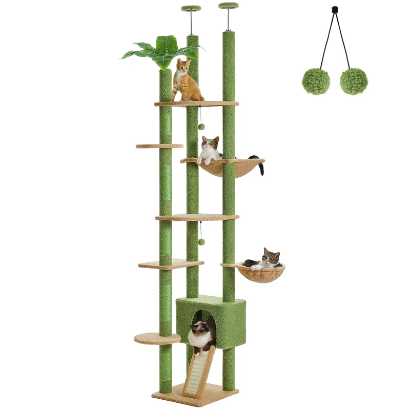 Arbre à chat plafond sans perçage - Palmier