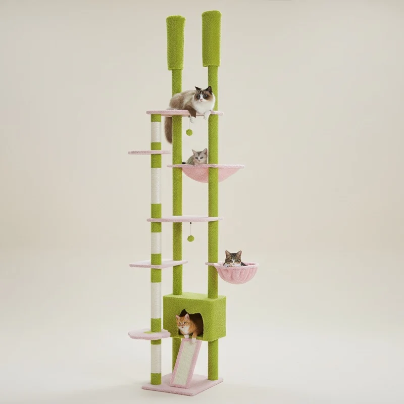 Arbre à chat plafond sans perçage - Palmier