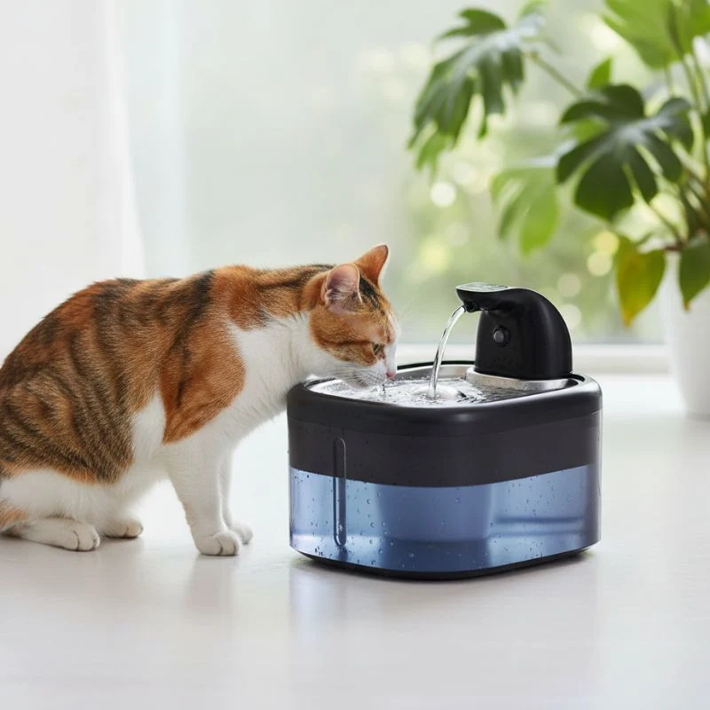 Fontaine à eau chat sans fil silencieuse - InoxFlow