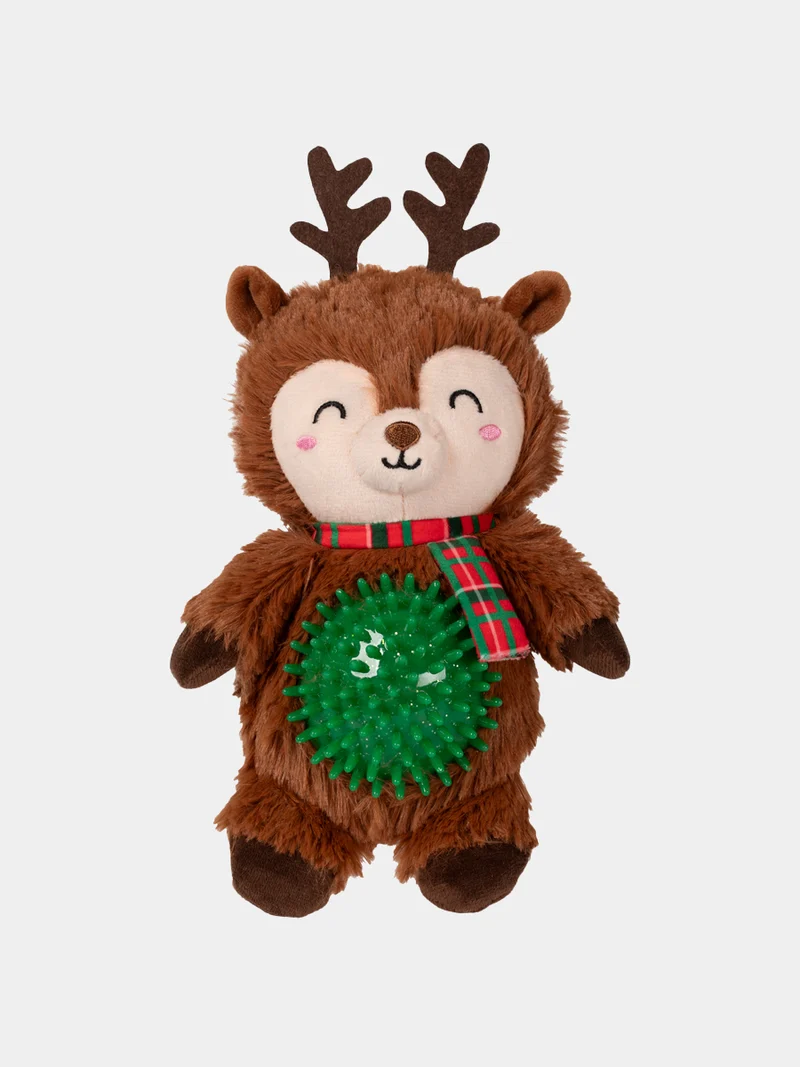 Peluche pour chien - Rennes avec ventre à picots 🦌 - Fringe Petshop