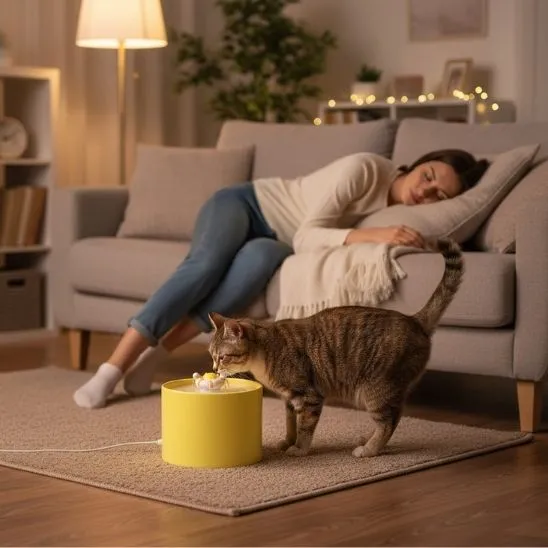 FONTAINE A EAU CERAMIQUE CHAT | Argile Vive