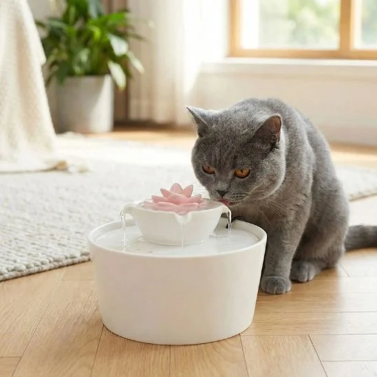 FONTAINE A EAU CHAT CERAMIQUE | Harmonie Féline