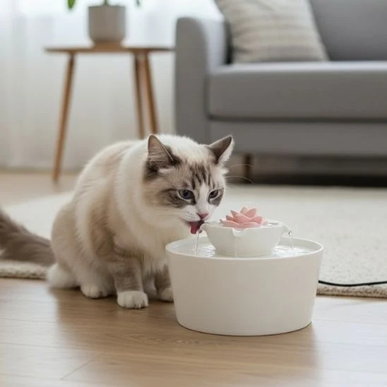 FONTAINE A EAU CHAT CERAMIQUE | Harmonie Féline
