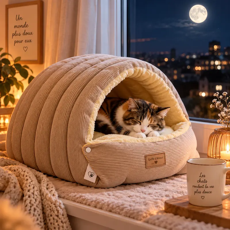 Panier chat hiver chaud - Nid douillet | SnuggleCat