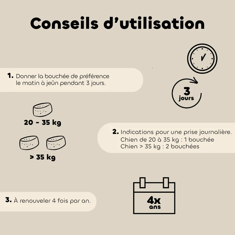 Bouchées ALT'VERS vermifuge grand chien - Biovetol