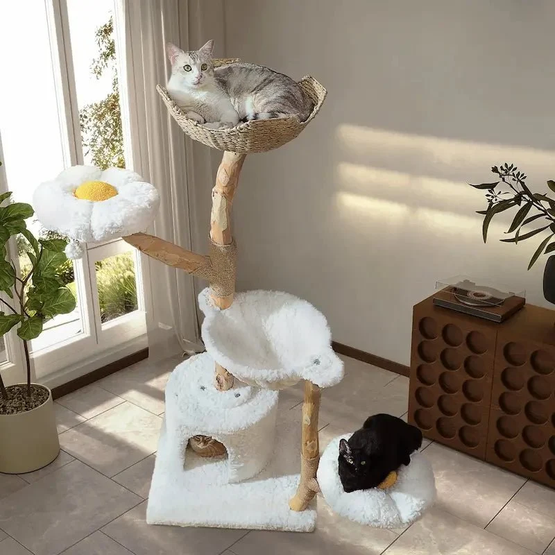 Grande tour arbre à chat – Design floral | BloomCat