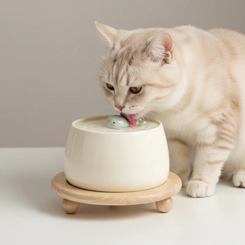 Fontaine à eau chat en Céramique ultra silencieuse - Baleine