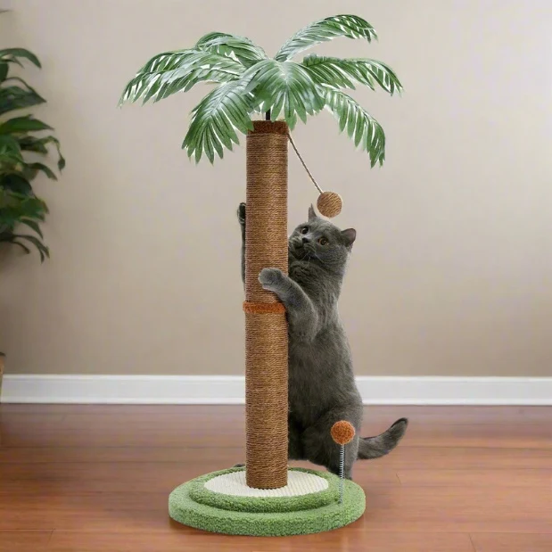Griffoir pour Chat - Poteau sisal - Cocotier