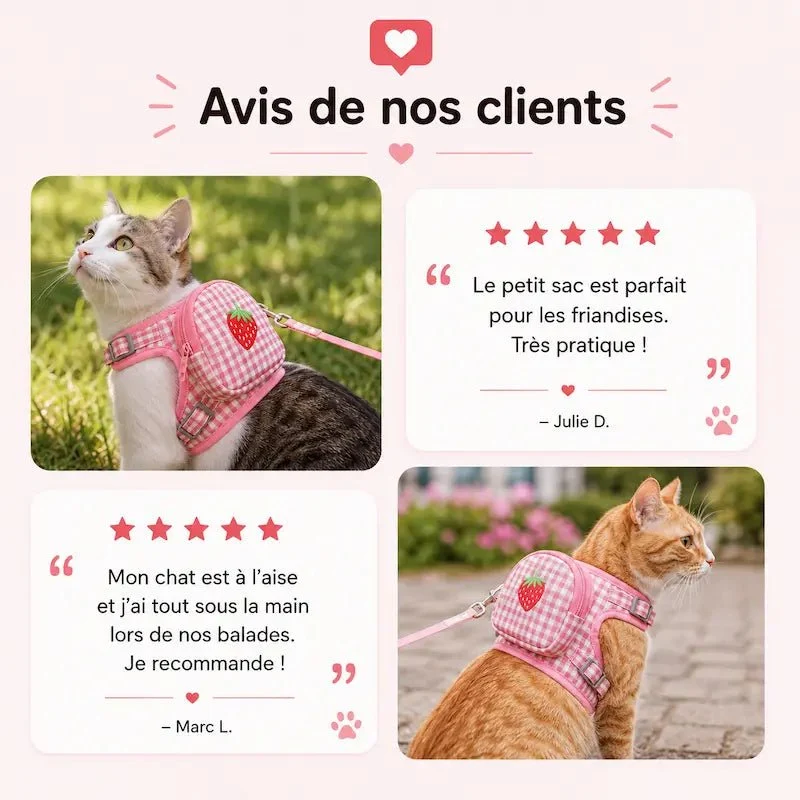 Harnais sac à dos chat – Sécurité & confort | PurrGo