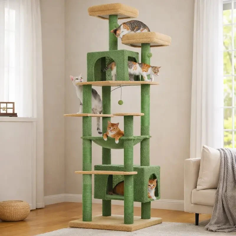 Grand arbre à chat multi-niveaux - Griffoirs sisal & hamac | AltoPurr