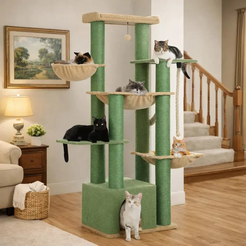 Arbre à chat multi plateforme - 7 niveaux robustes | CatTower+