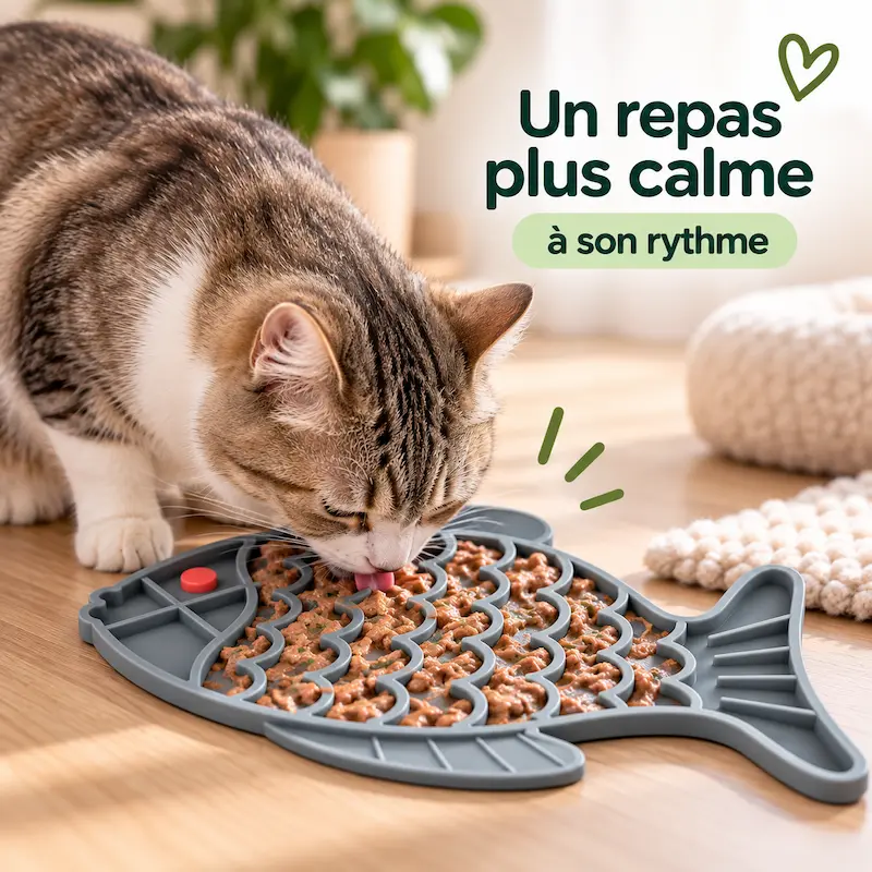 Tapis silicone gamelle chat - Sol propre garanti | Miaocat