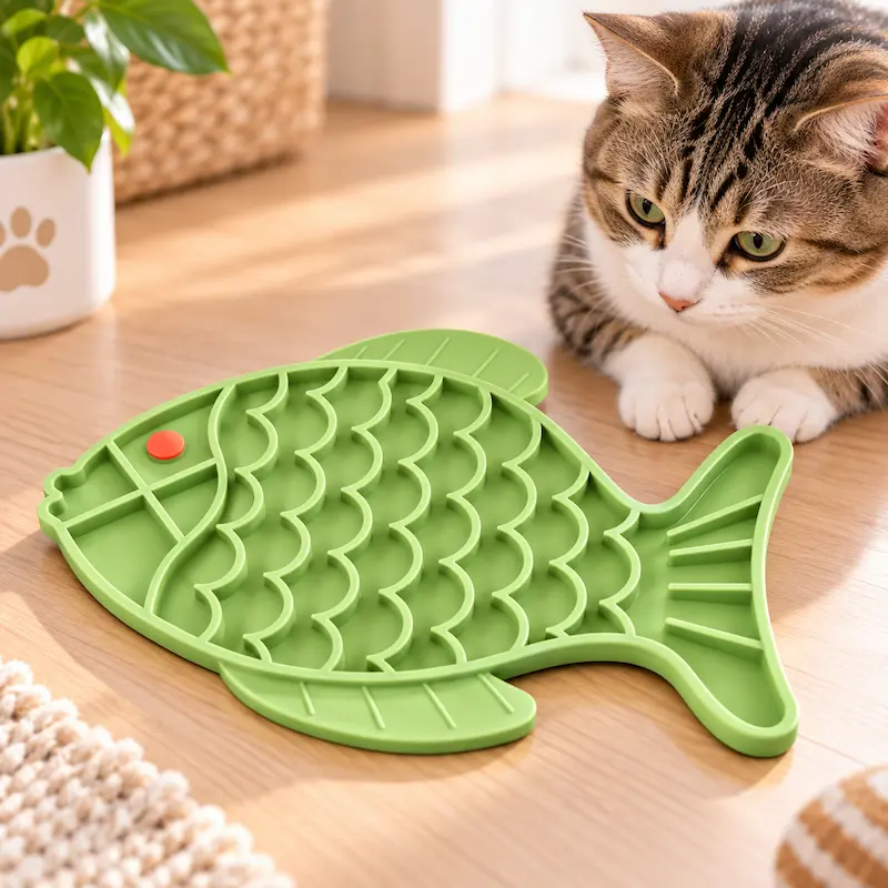 Tapis silicone gamelle chat - Sol propre garanti | Miaocat