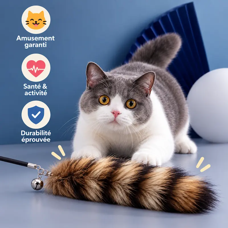 Jouet chat plume renard - Amusement garanti | CatJoy