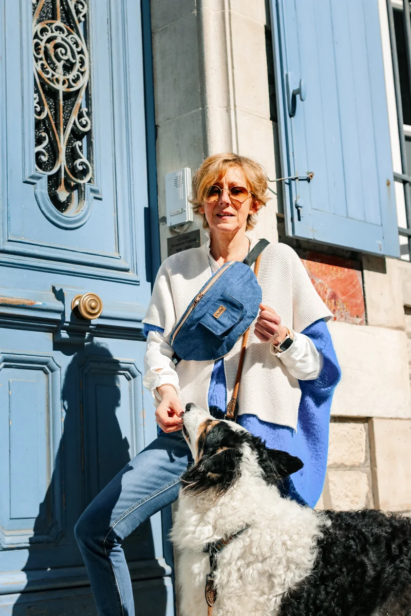 Ensemble Banane Blue Jean - pochette friandise chien Blue Jean