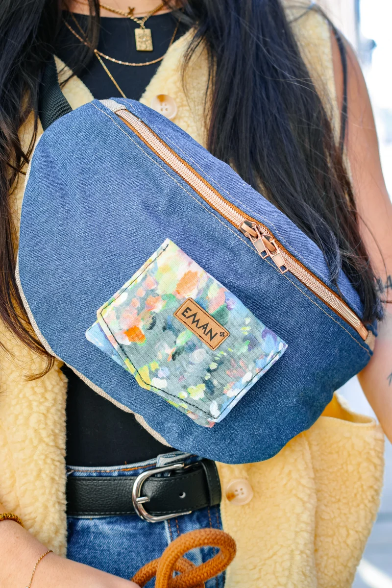 Ensemble Banane Blue Jean - pochette friandise chien Akuarelle