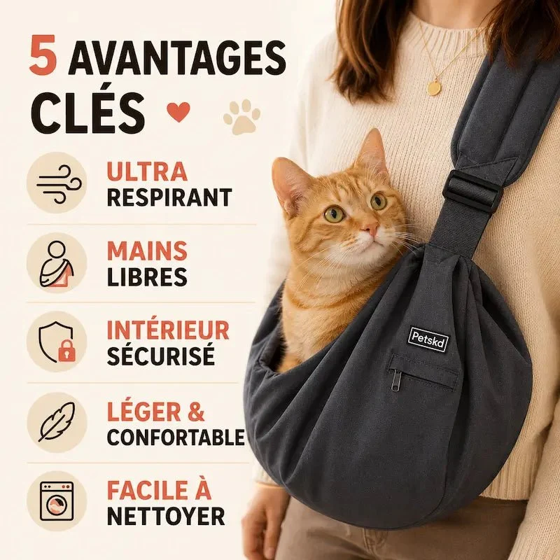 Sac bandoulière animaux - Confort & liberté | Petskd