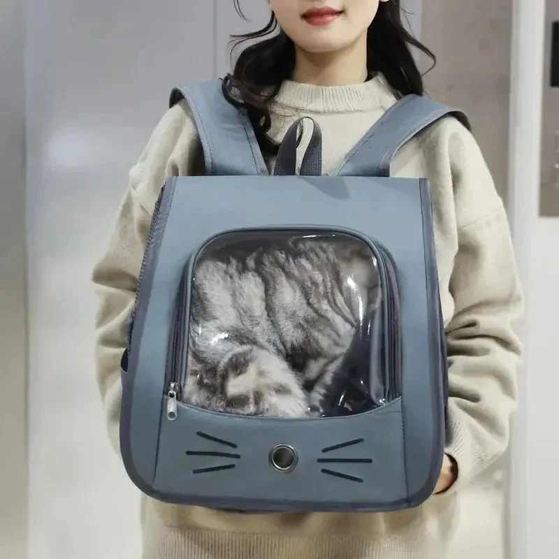 Sac à dos chat transparent - Vue & confort | Purravia