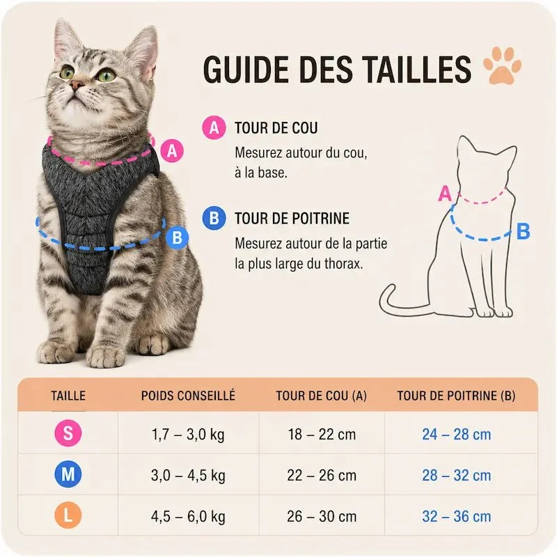 Harnais traction chat - Sécurité & contrôle | CatForce