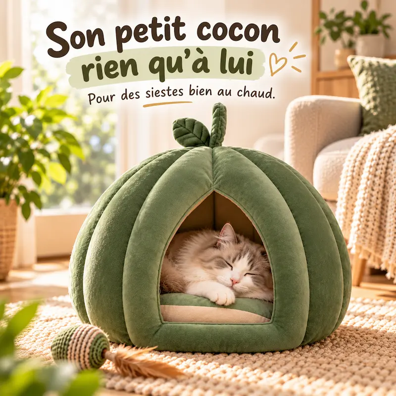 Panier chat citrouille - Confort cocooning | Catélia