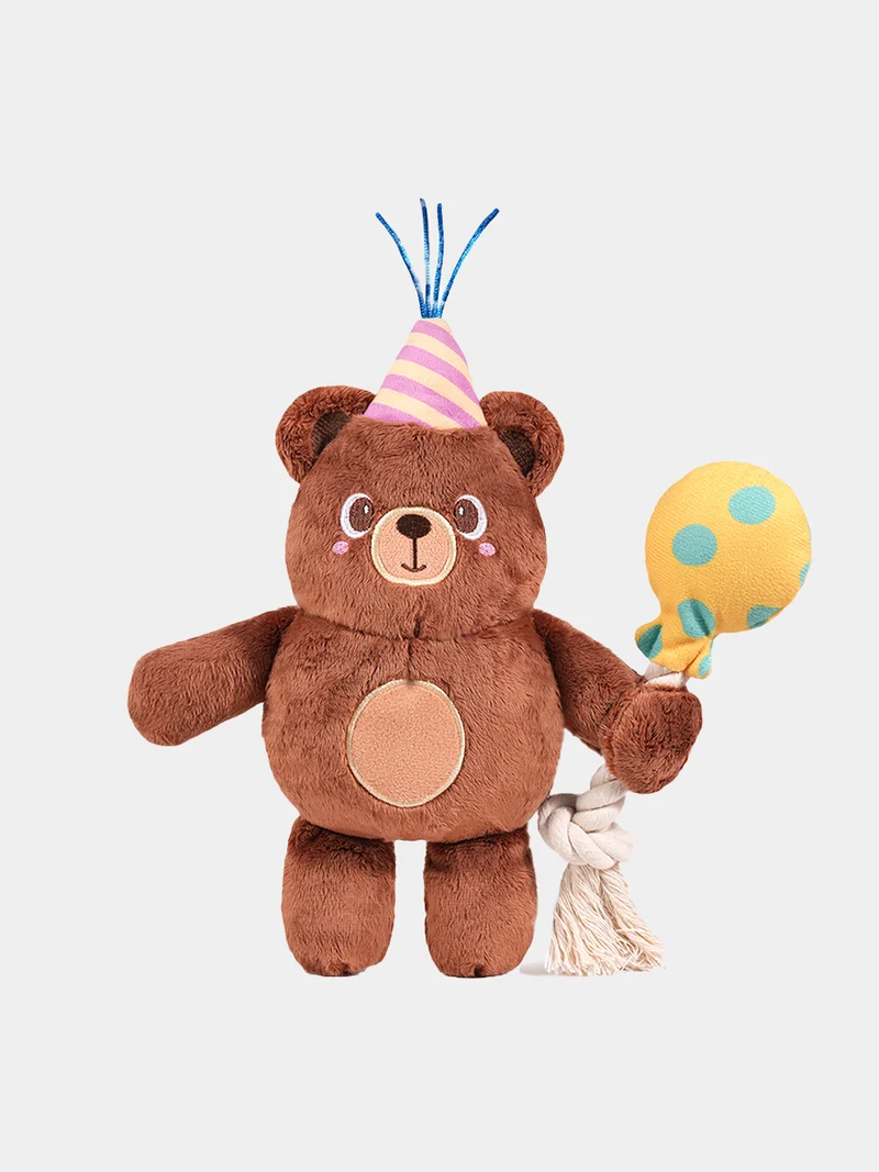 Peluche pour chien - Party Bear 🧸🎈 - HugSmart