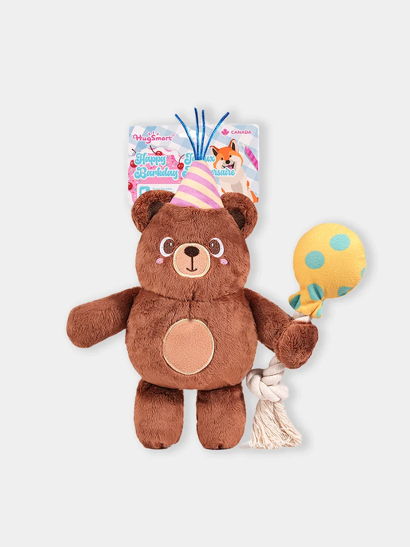 Peluche pour chien - Party Bear 🧸🎈 - HugSmart