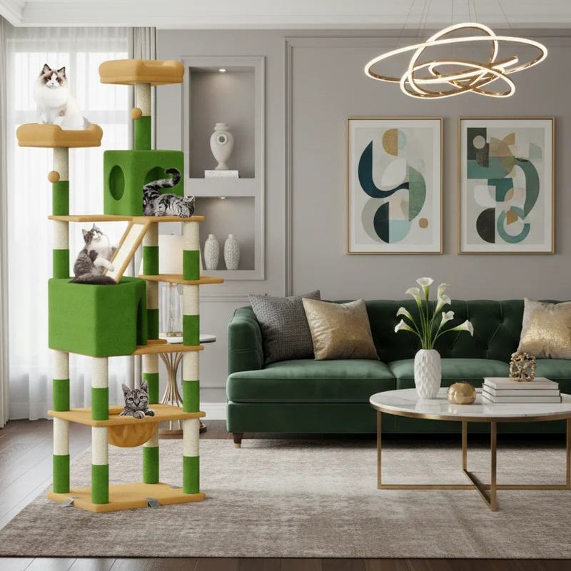 Arbre a Chat XXL Multi-Niveaux 208cm - CatTower