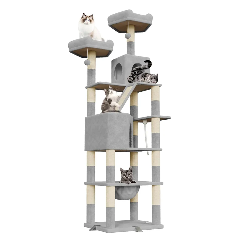 Arbre a Chat XXL Multi-Niveaux 208cm - CatTower