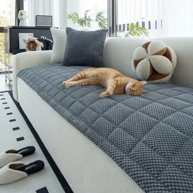 Protection canapé chat polaire Matelassée Antidérapant - FurSafe