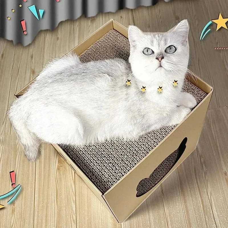 Boîte à gratter chat design - Anti-canapé | ScratchBox