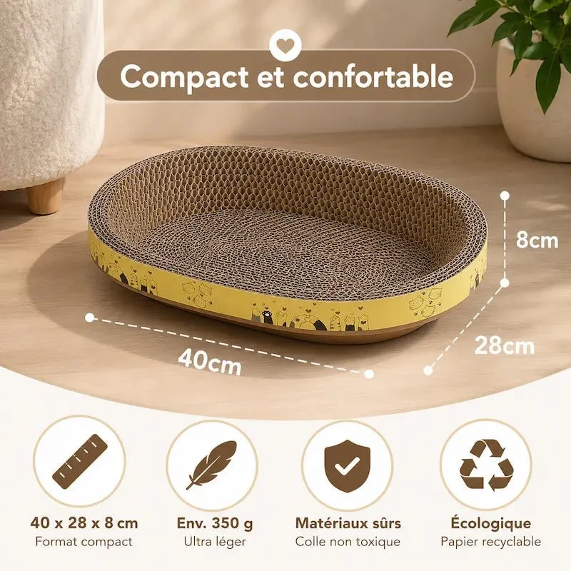 Griffoir chat ovale - Protège vos meubles | FéliOval