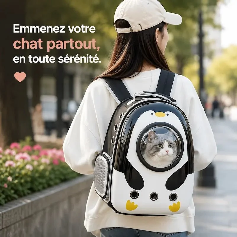 Sac à dos hublot chat - vision 360° | Astronocat