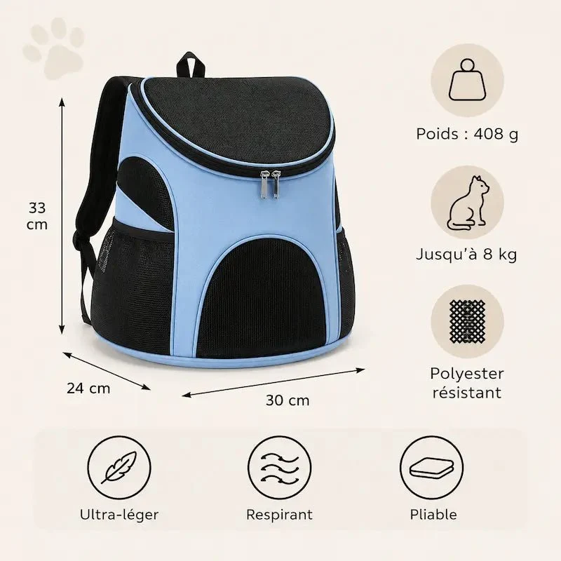 Sac à dos voyage chat – ultra confortable | TravelCat