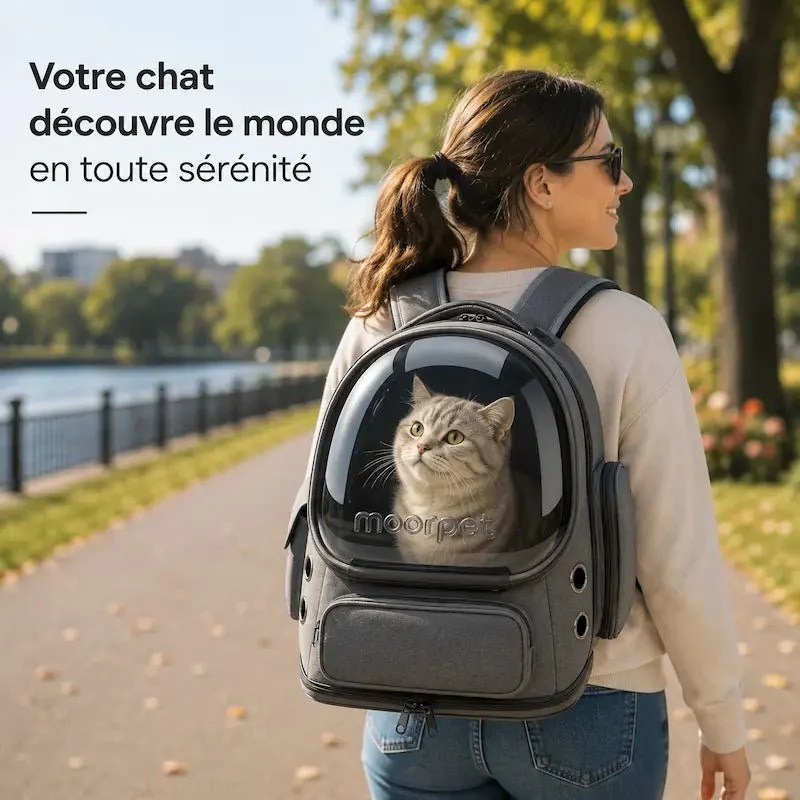 Sac à dos capsule chat - voyage sécurisé | PurrSpace