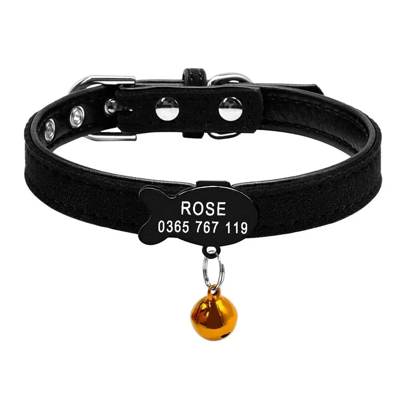 Collier en cuir et velours à personnaliser