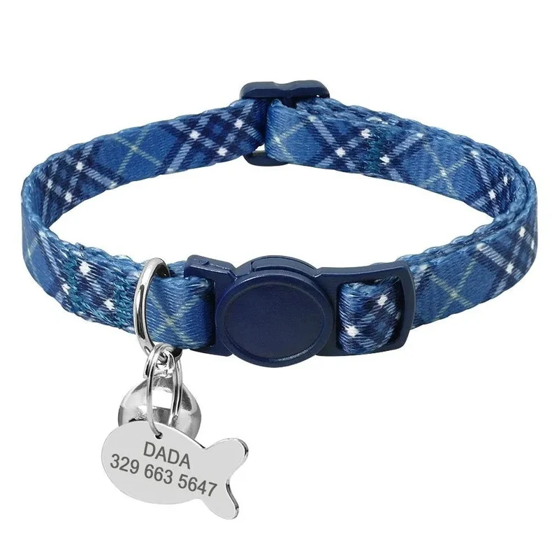 Collier anti-étranglement avec médaille poisson