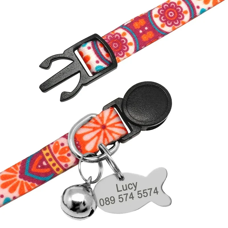 Collier anti-étranglement avec médaille poisson
