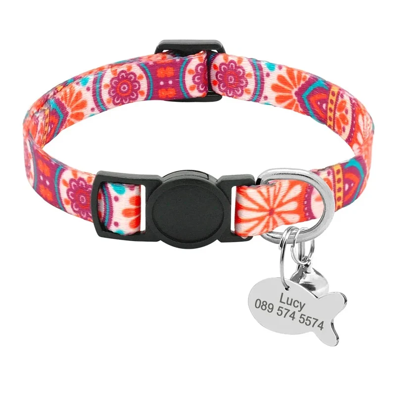 Collier anti-étranglement avec médaille poisson