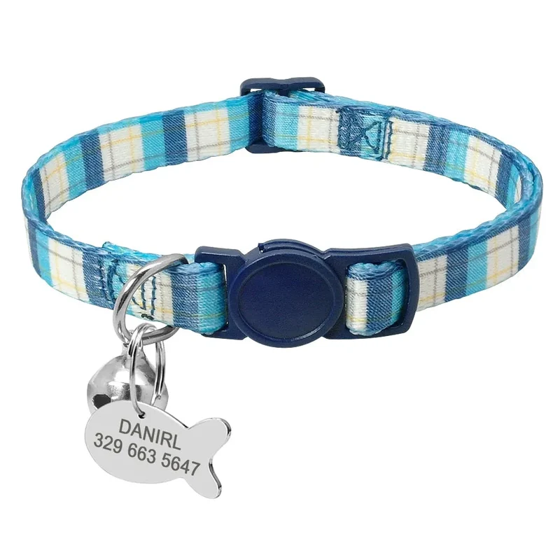 Collier anti-étranglement avec médaille poisson
