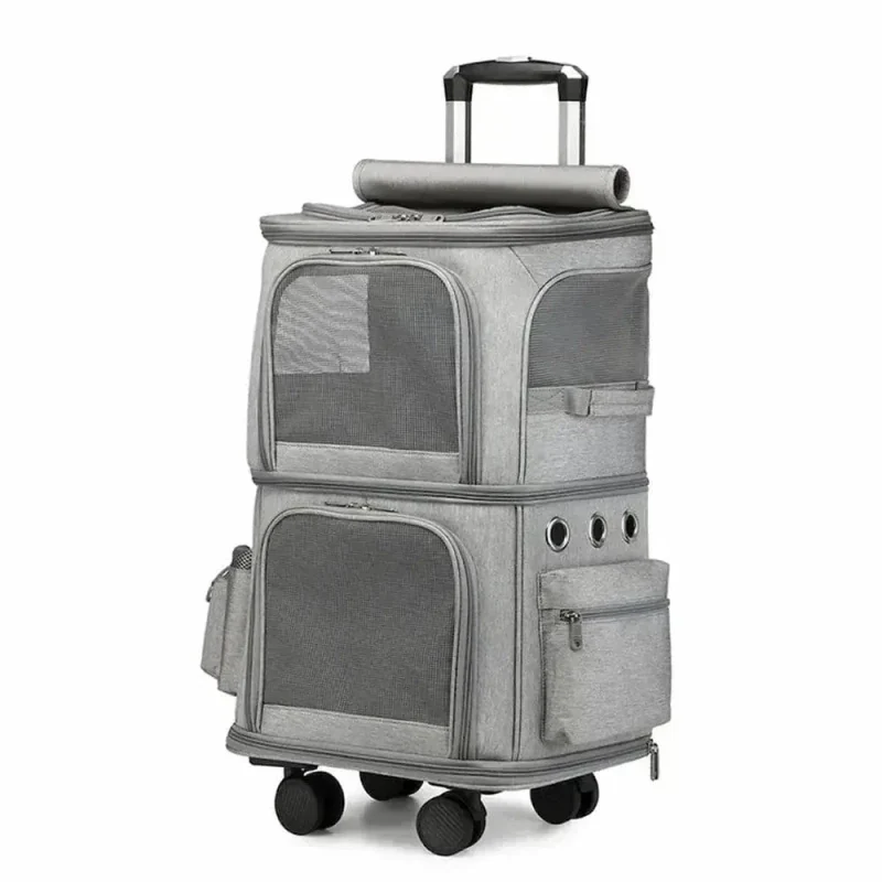 Sac de transport à roulettes pour 2 chats - Zéro effort | DuoRoll