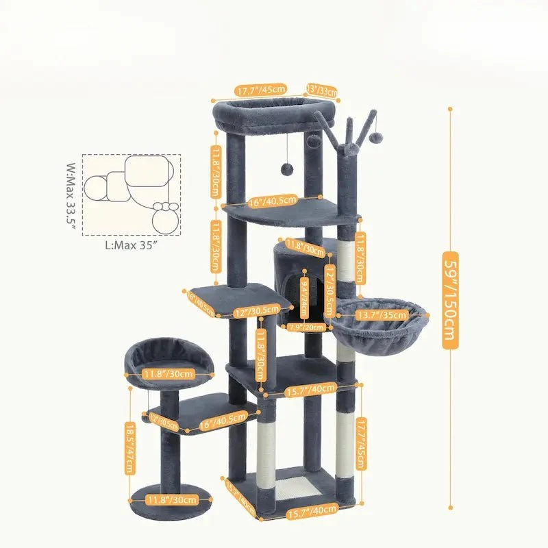 Arbre à chat grande plateforme - Ultra confort | Chataya