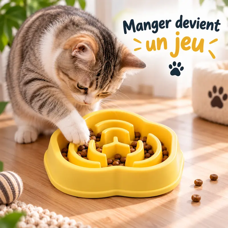Gamelle ludique chat - Jeu & repas | PlayBowl