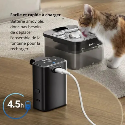 Fontaine à eau pour chat | Intelligente et Sans fil